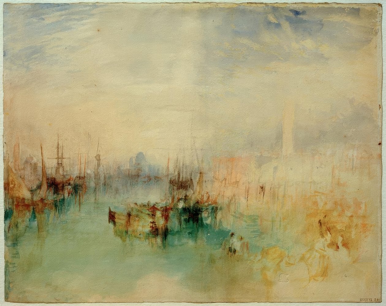 Benátky: Doprava z Riva degli Schiavoni, poblíž Ponte dellArsenale od Joseph Mallord William Turner