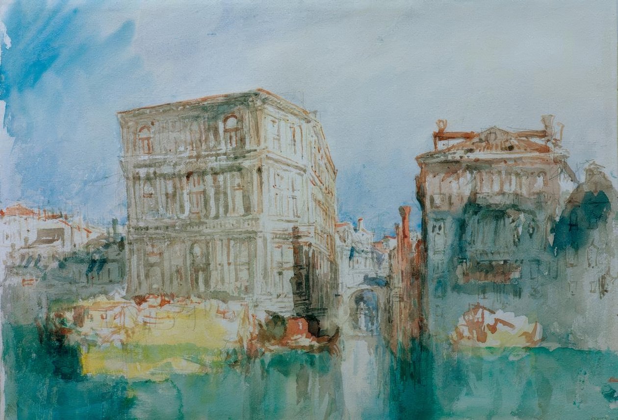 Benátky: Casa Grimani a Rio San Luca na Canal Grande od Joseph Mallord William Turner
