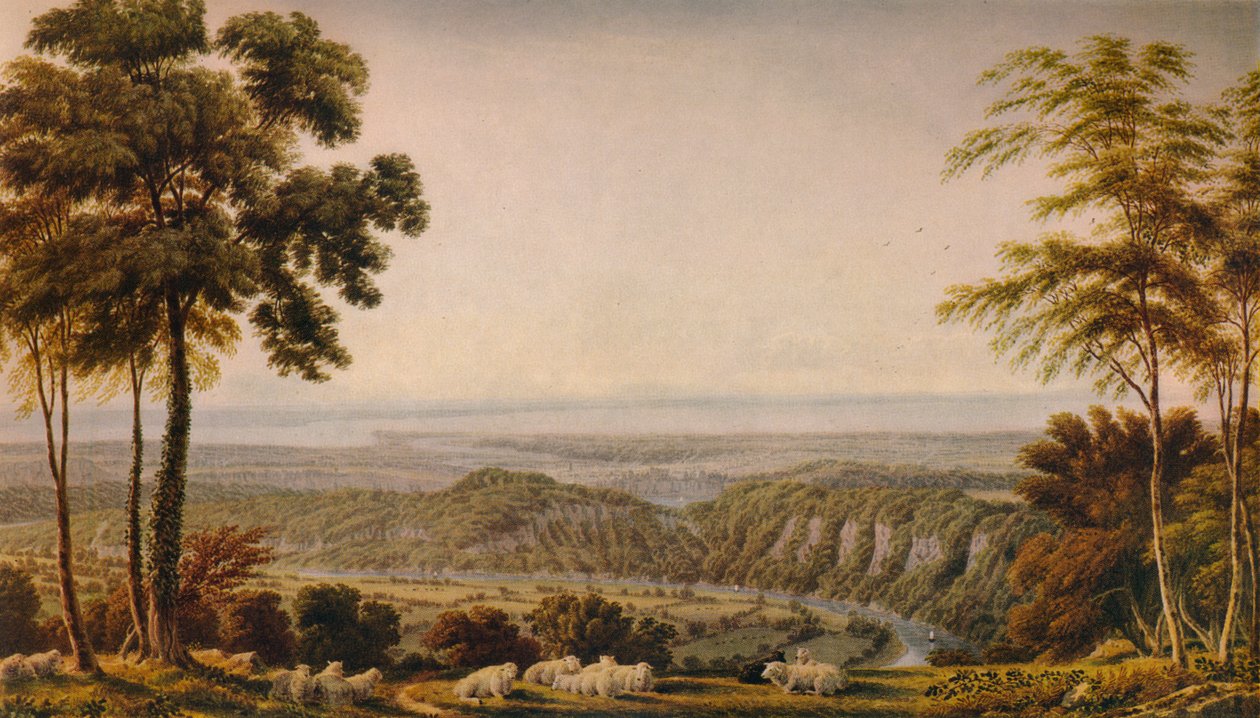 Pohled z Wyndd Cliff, poblíž Chepstow - Ráno, c1820, 1938 od Joseph Mallord William Turner