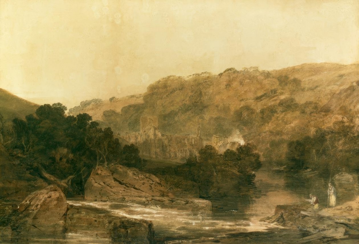 Pohled na Brinkburn Priory, Northumberland od Joseph Mallord William Turner