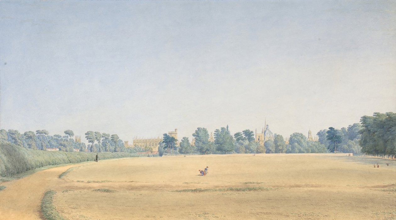 Pohled na University Park s výhledem na New College, Oxford, po roce 1825. od Joseph Mallord William Turner