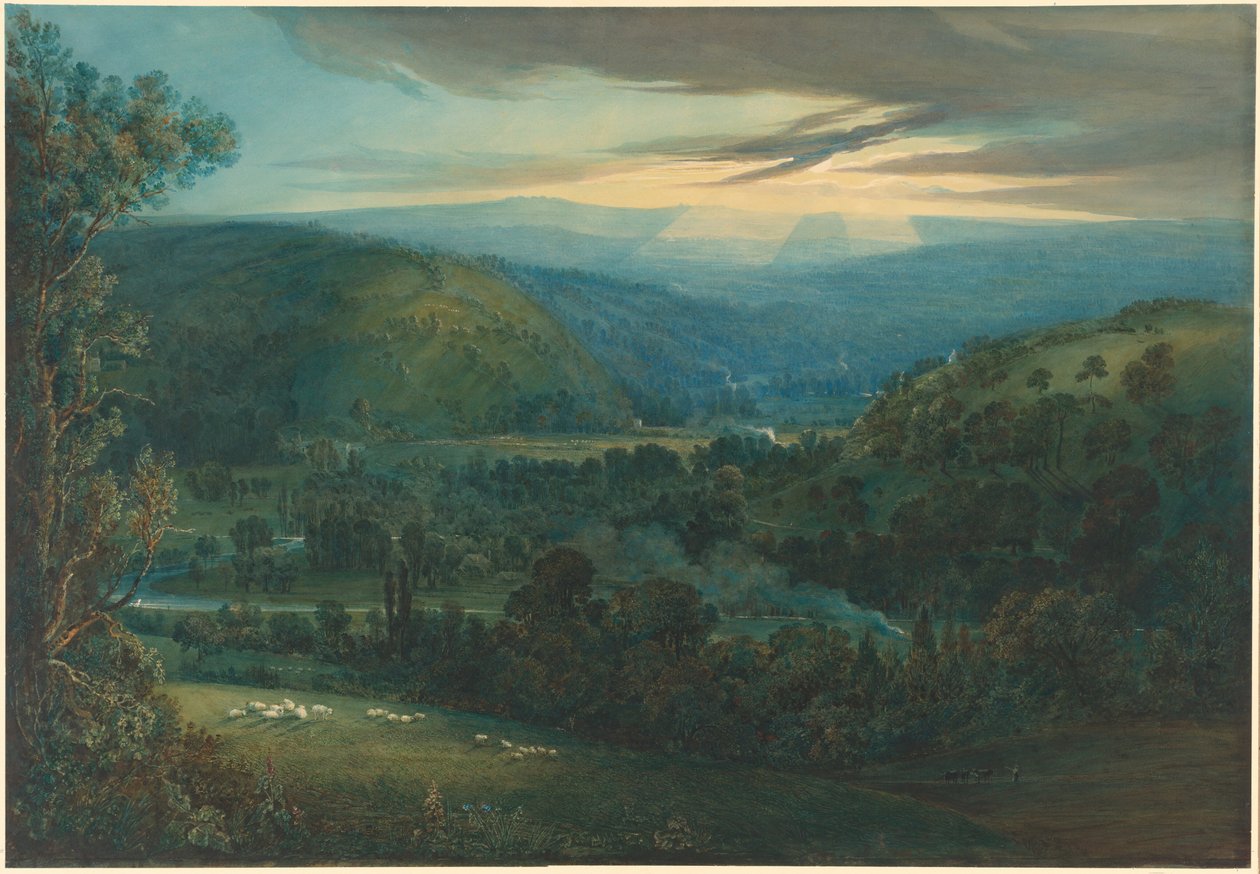 Svítání v údolích Devonu od William Turner of Oxford