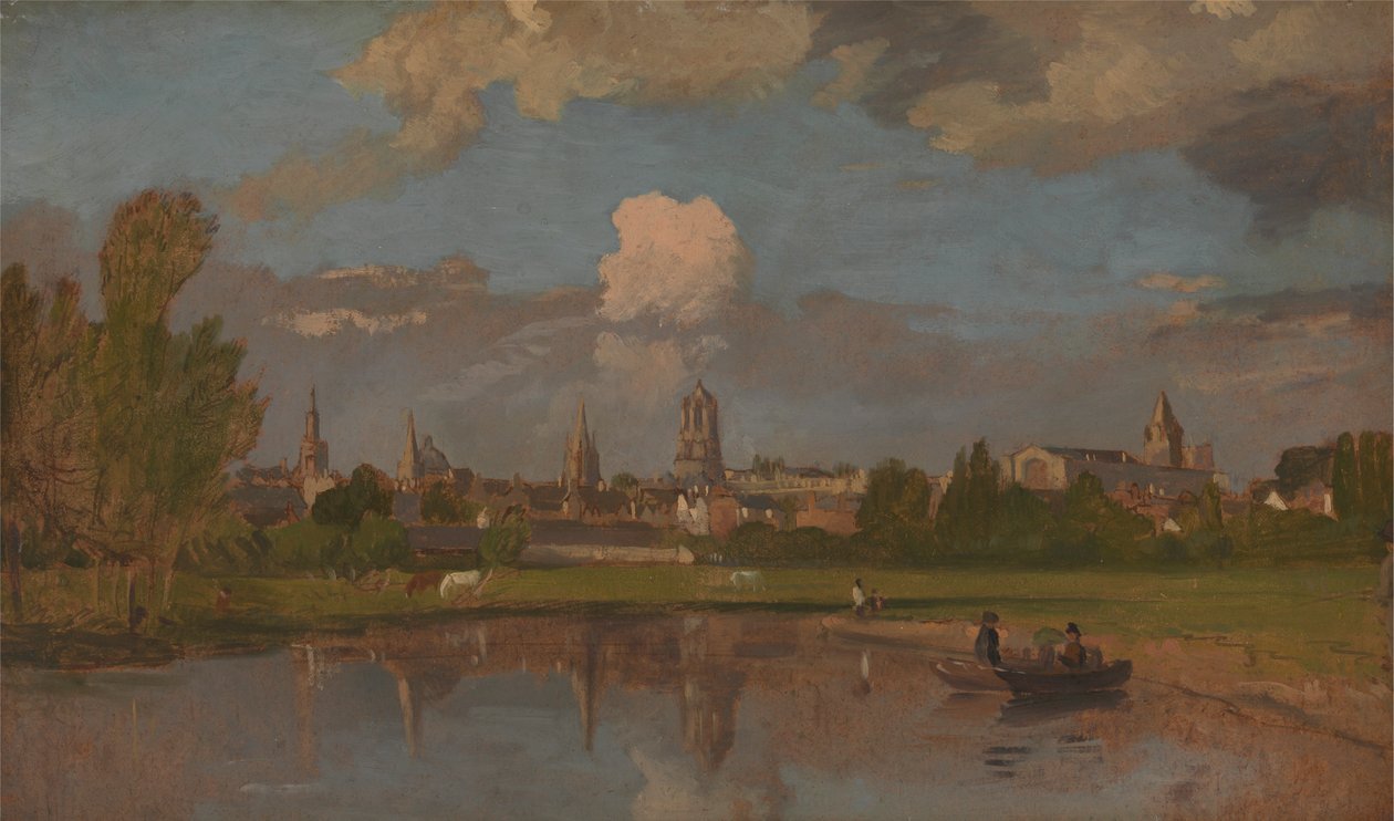 Oxford od řeky s Christ Church v popředí od William Turner of Oxford