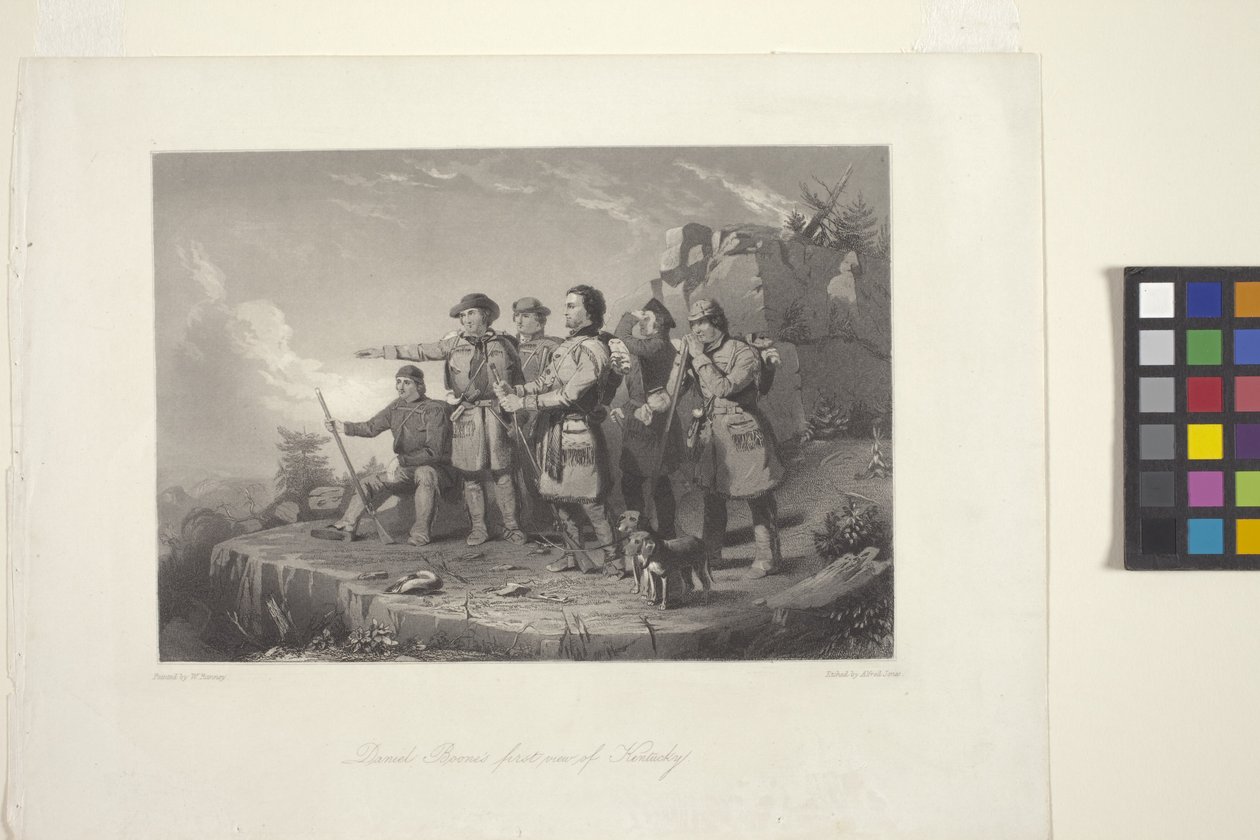 První pohled Daniela Boonea na Kentucky od William Tylee (after) Ranney