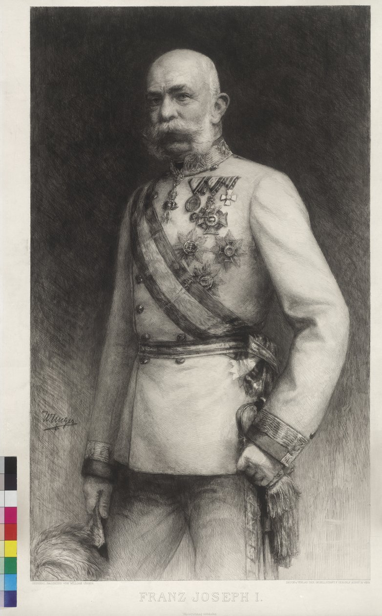 František Josef I. ve slavnostní uniformě polního maršála od William Unger