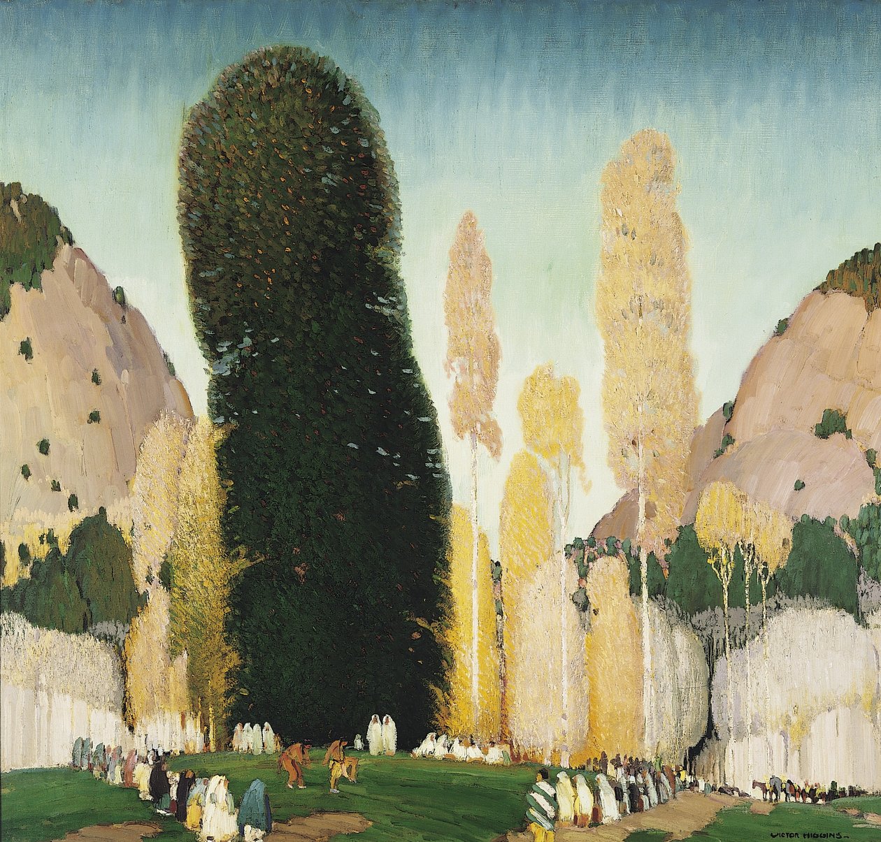 A Mountain Ceremony, cca 1930 (olej na plátně) od William Victor Higgins