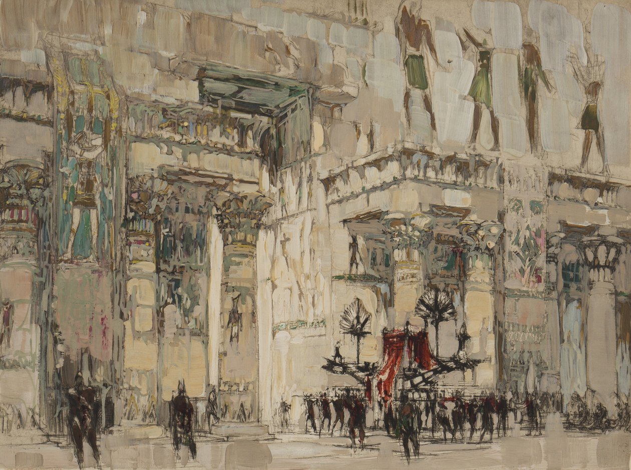 Možná verze Návštěva chrámu Isis, 1916 (olej na papíře) od William Walcot