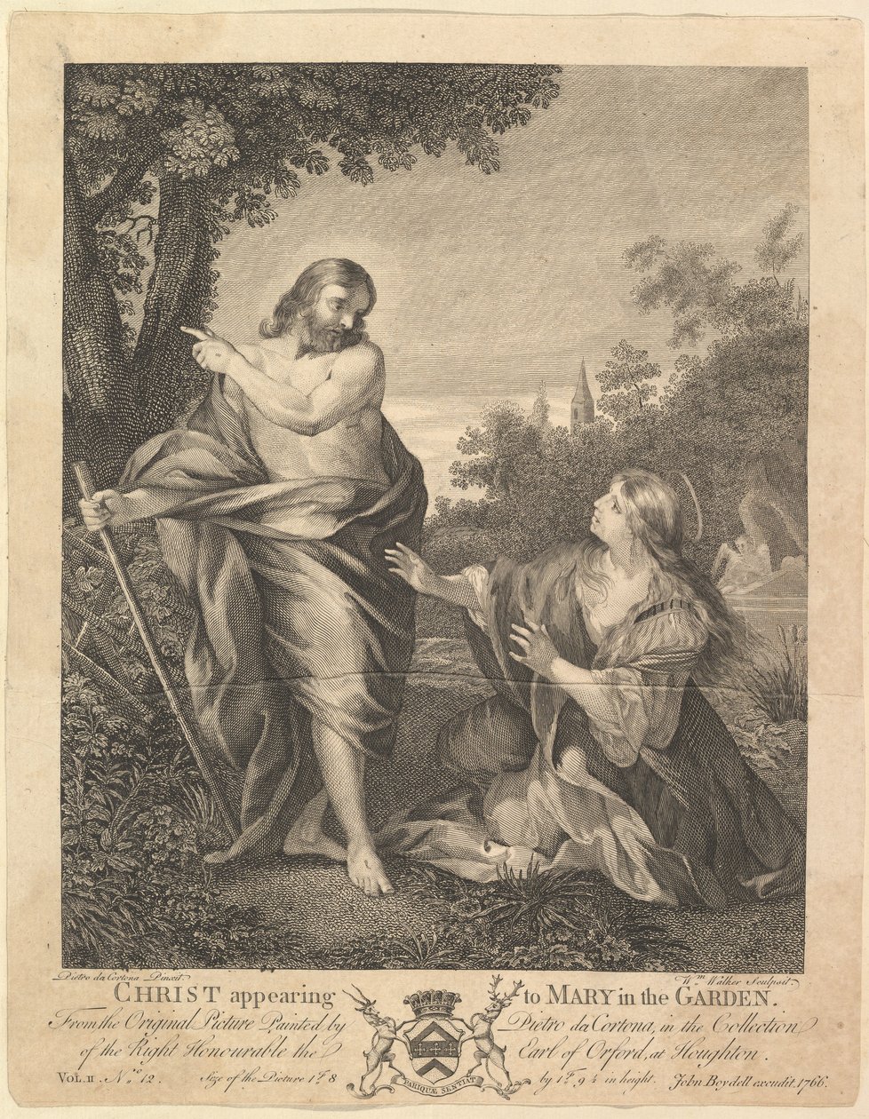 Kristus se zjevuje Marii v zahradě, před rokem 1766. od William Walker