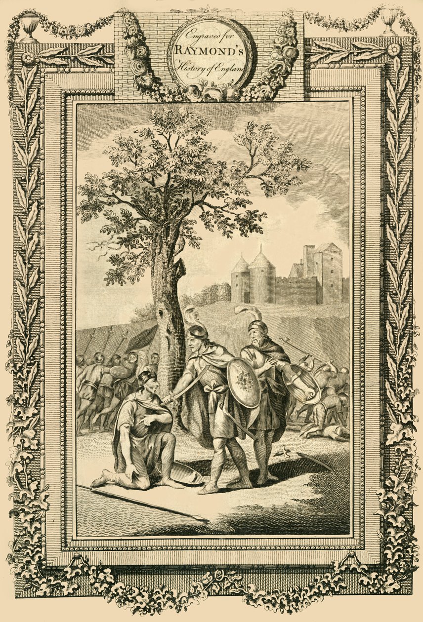 Král Athelstan zachraňující život svého otce, Edwarda staršího..., c1786. od William Walker