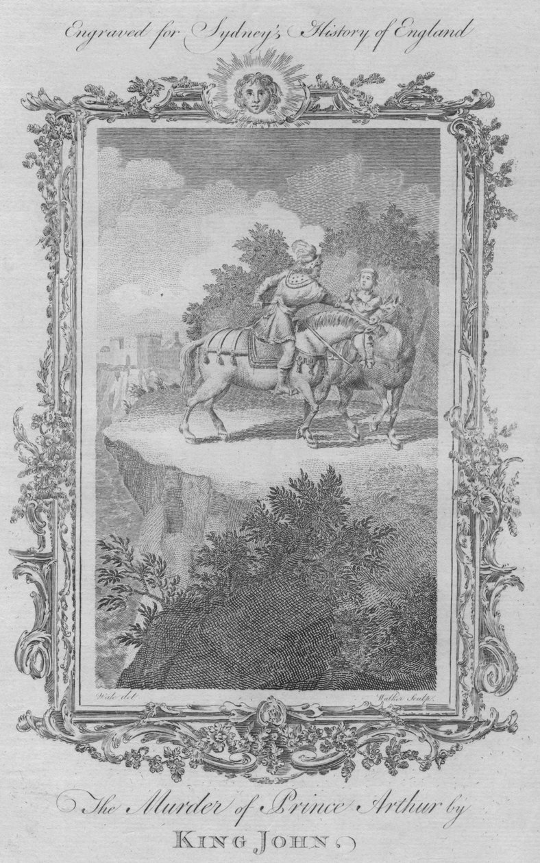 Vražda prince Artuše králem Janem, 1773. od William Walker