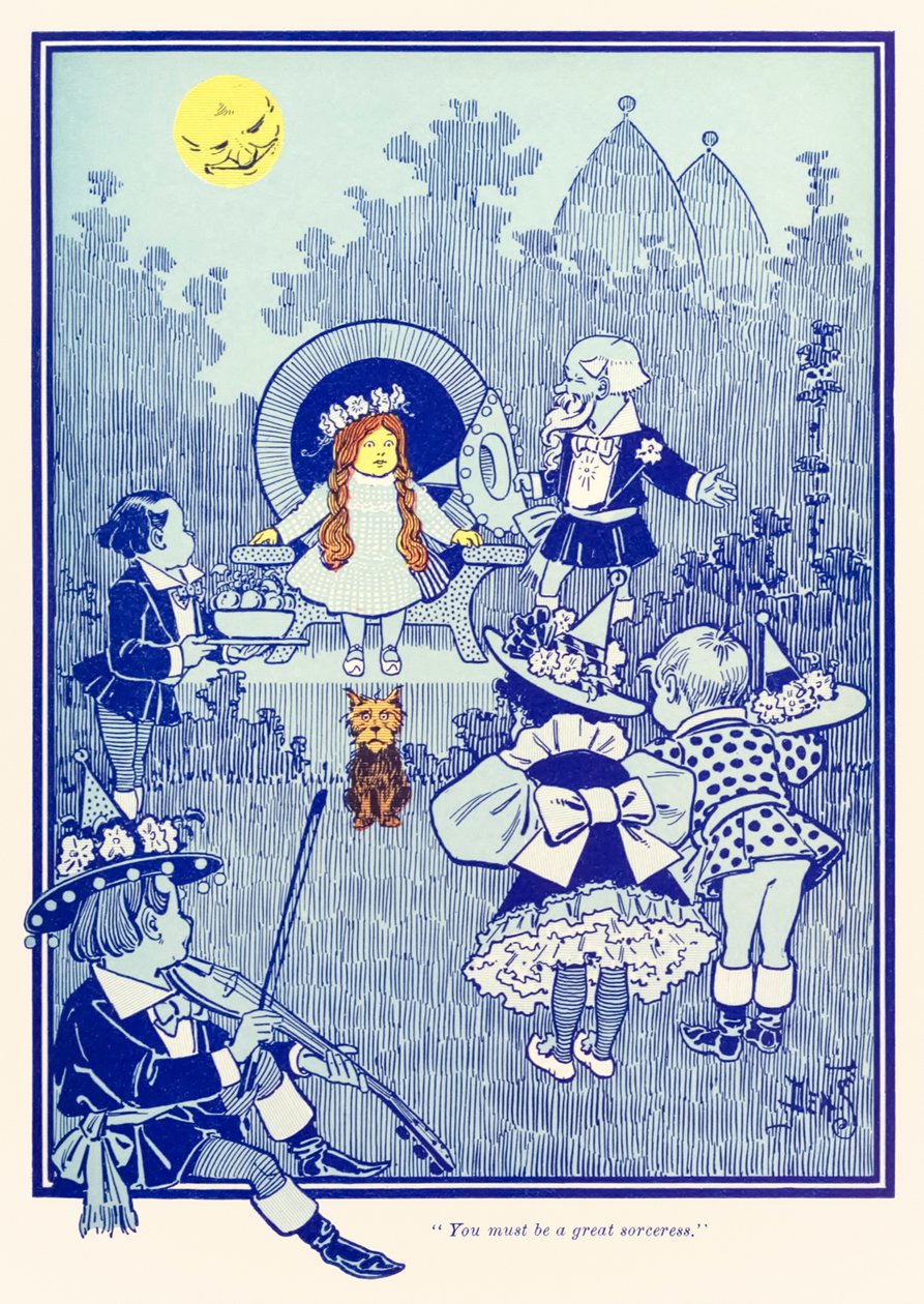 "Musíš být velká čarodějka?" z knihy L. Franka Bauma "Čaroděj ze země Oz". od William Wallace Denslow