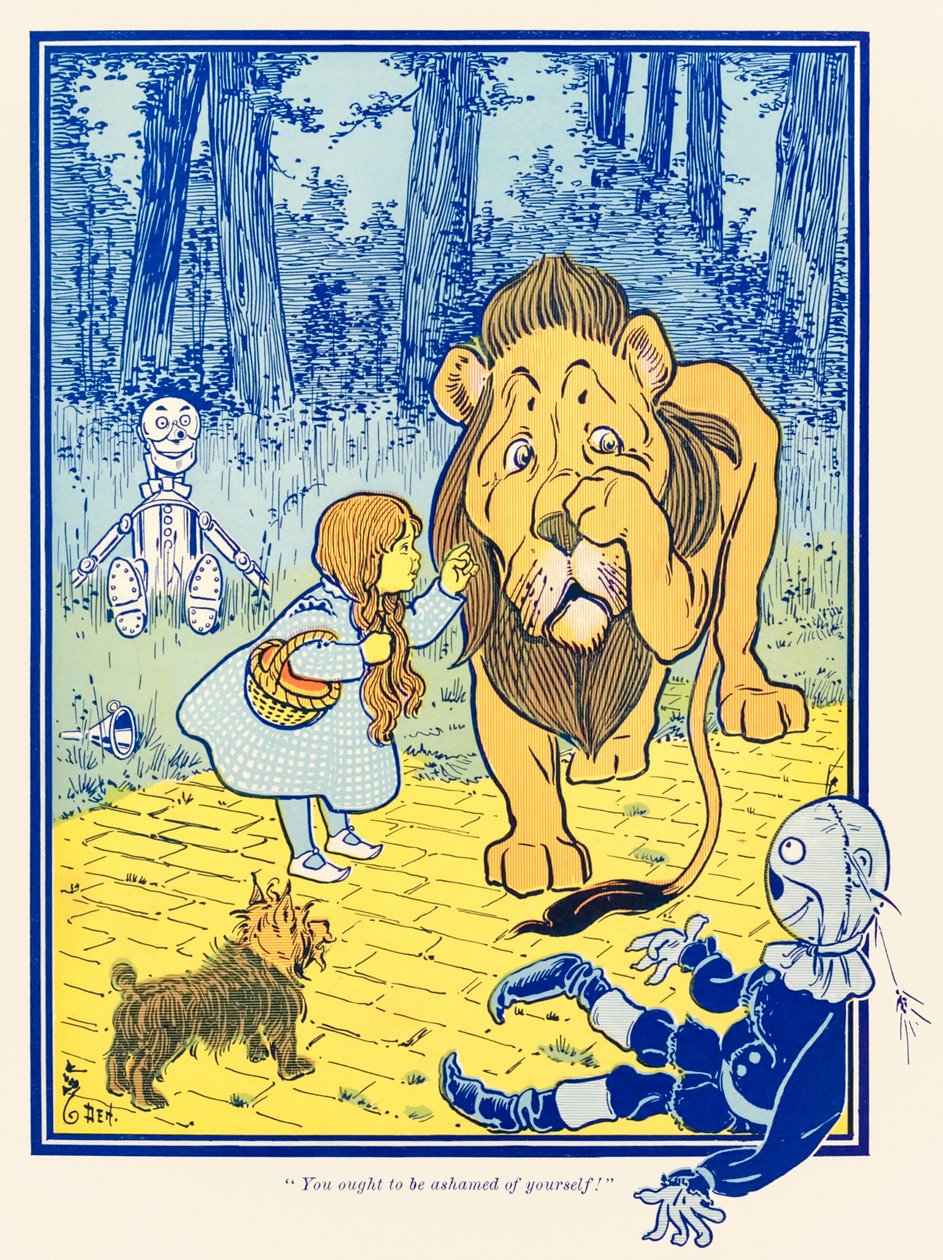 ?Měl by ses za sebe stydět!? z ?The Wonderful Wizard of Oz? od L. Franka Bauma od William Wallace Denslow