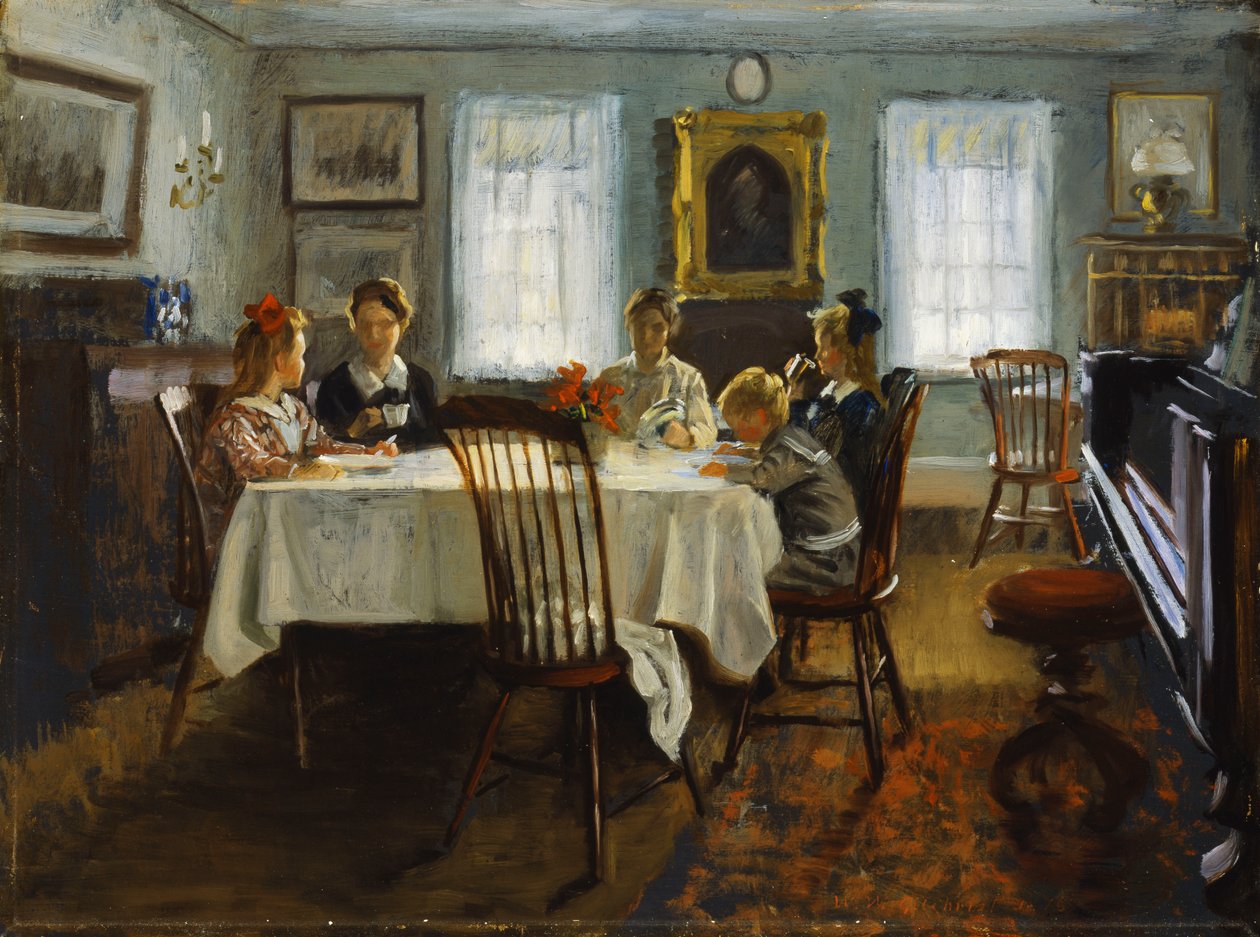 The Gilchrist Family at Breakfast, 1916 od William Wallace Gilchrist
