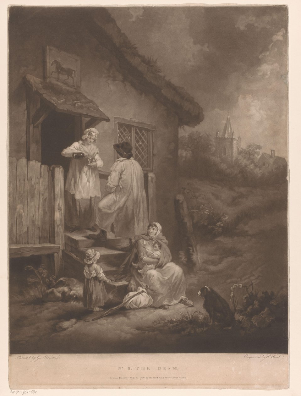 Rodina pro hostinec The Dram (název na objektu) od William Ward