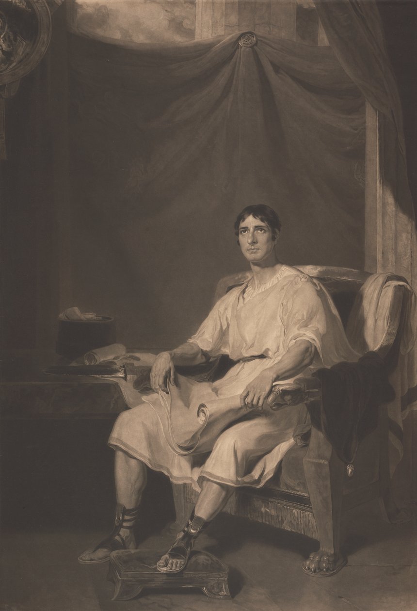 John Philip Kemble jako Cato od William Ward