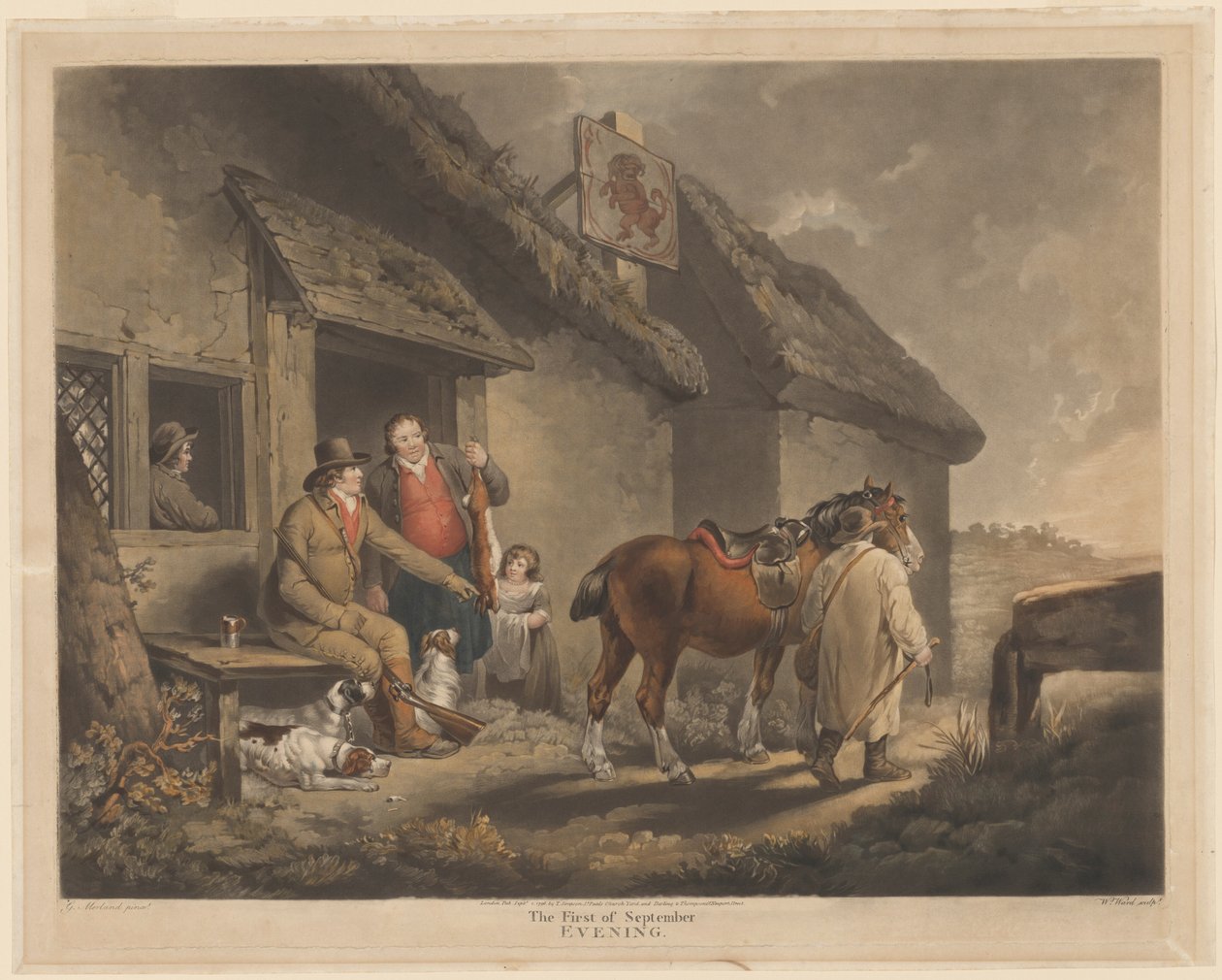 Prvního září, večer od William Ward after George Morland