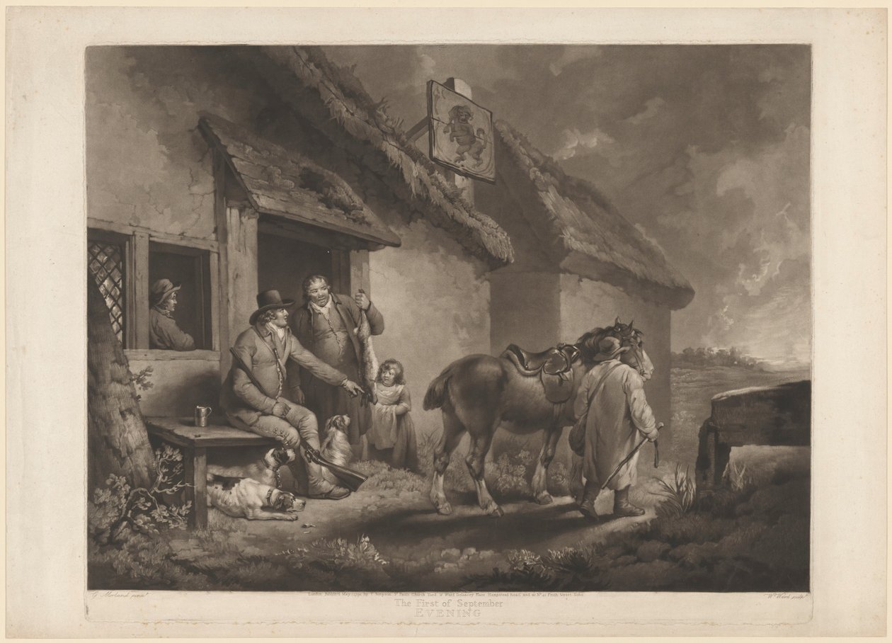Prvního září, večer od William Ward after George Morland