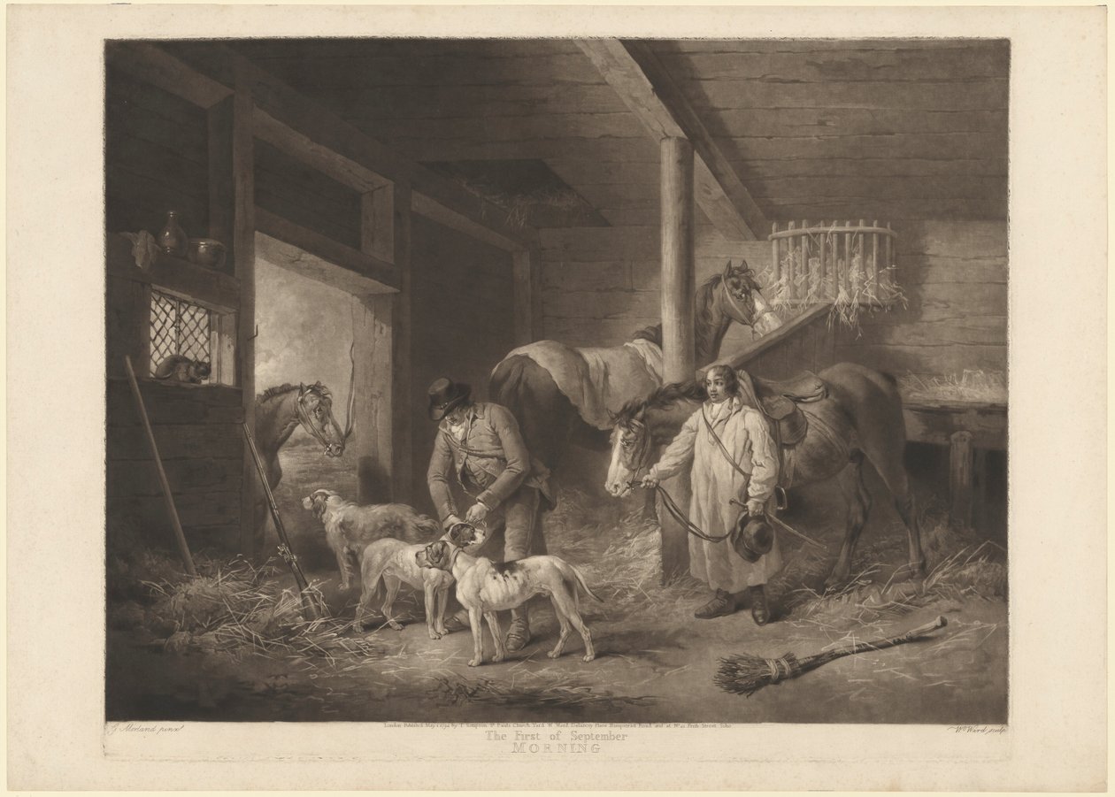 Prvního září ráno od William Ward after George Morland