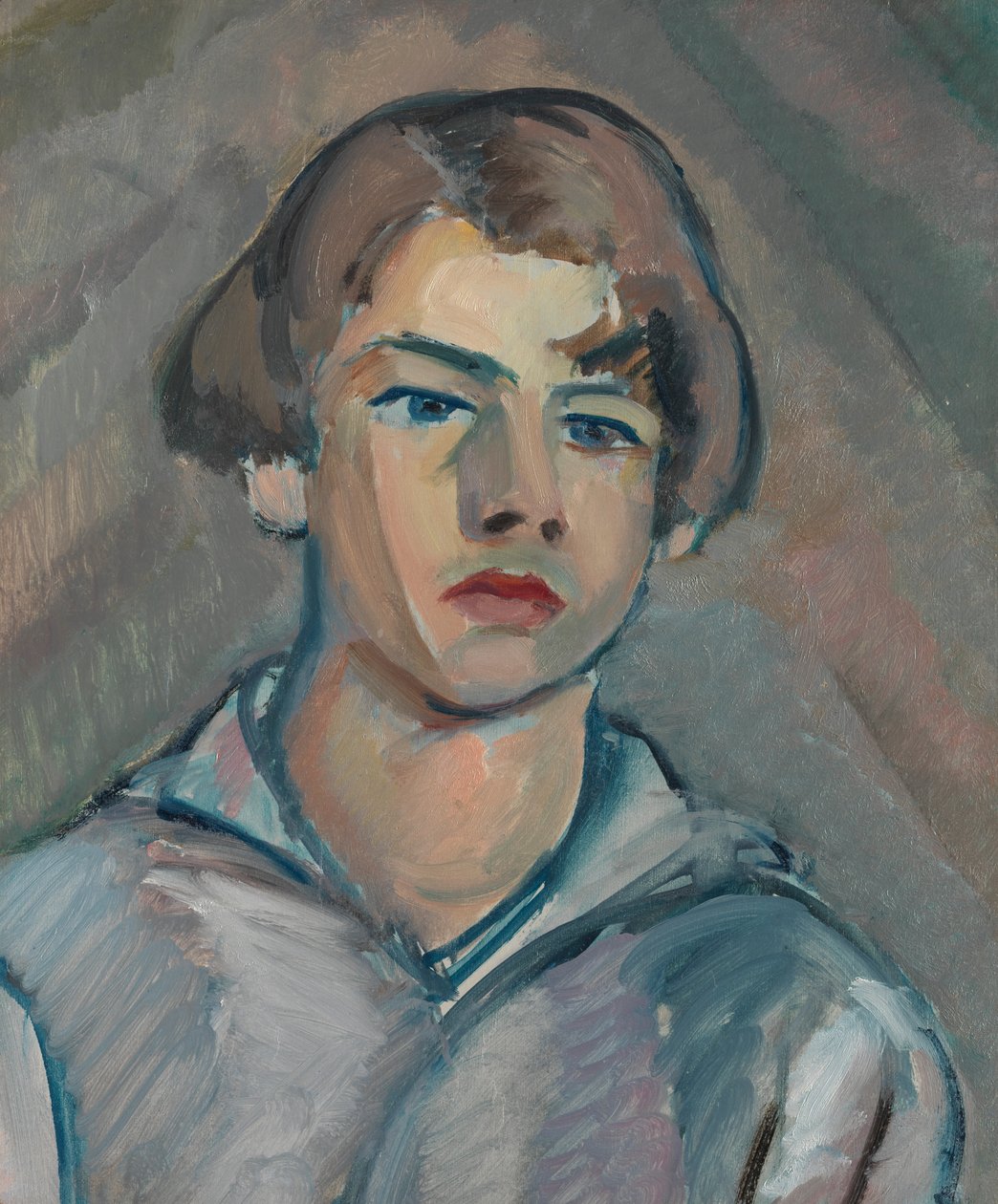 Portrét mladého muže s dlouhými vlasy od William Watson Peploe