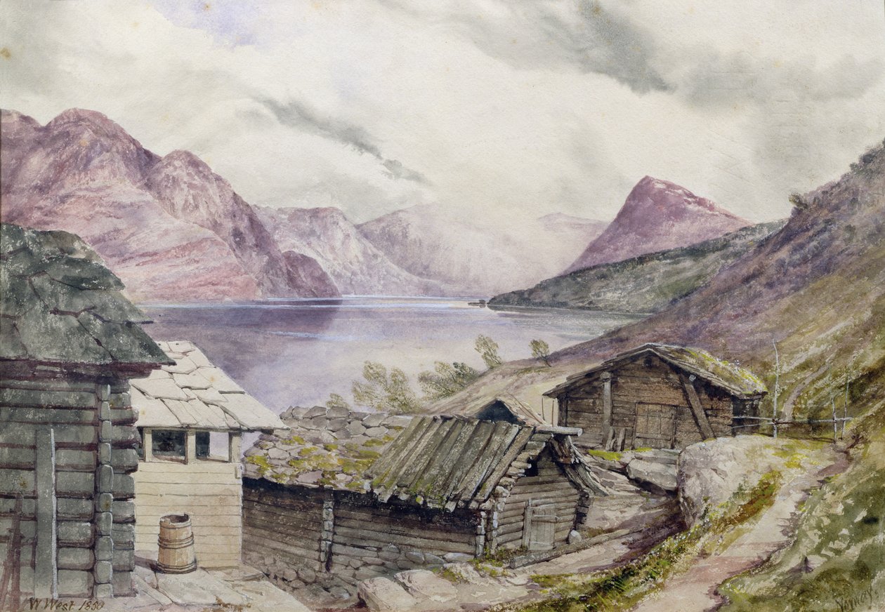 Romsdalský fjord, 1850 od William West