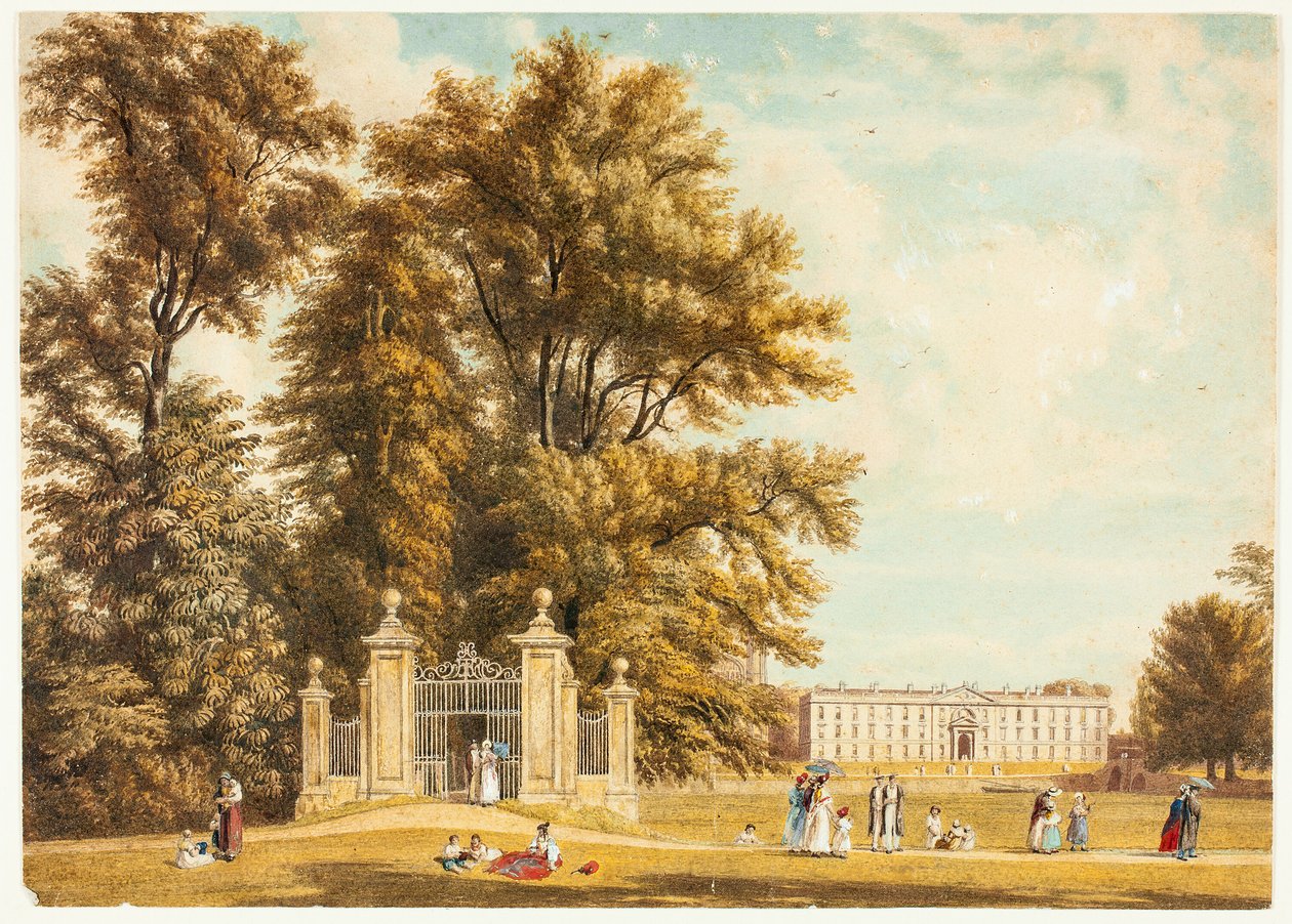 Vstup na Avenue z Clare Hall Piece, Cambridge od William Westall