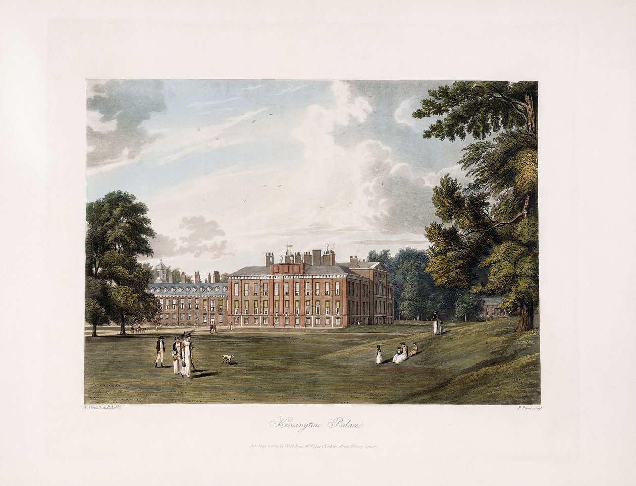 Kensingtonský palác, 1819 od William Westall