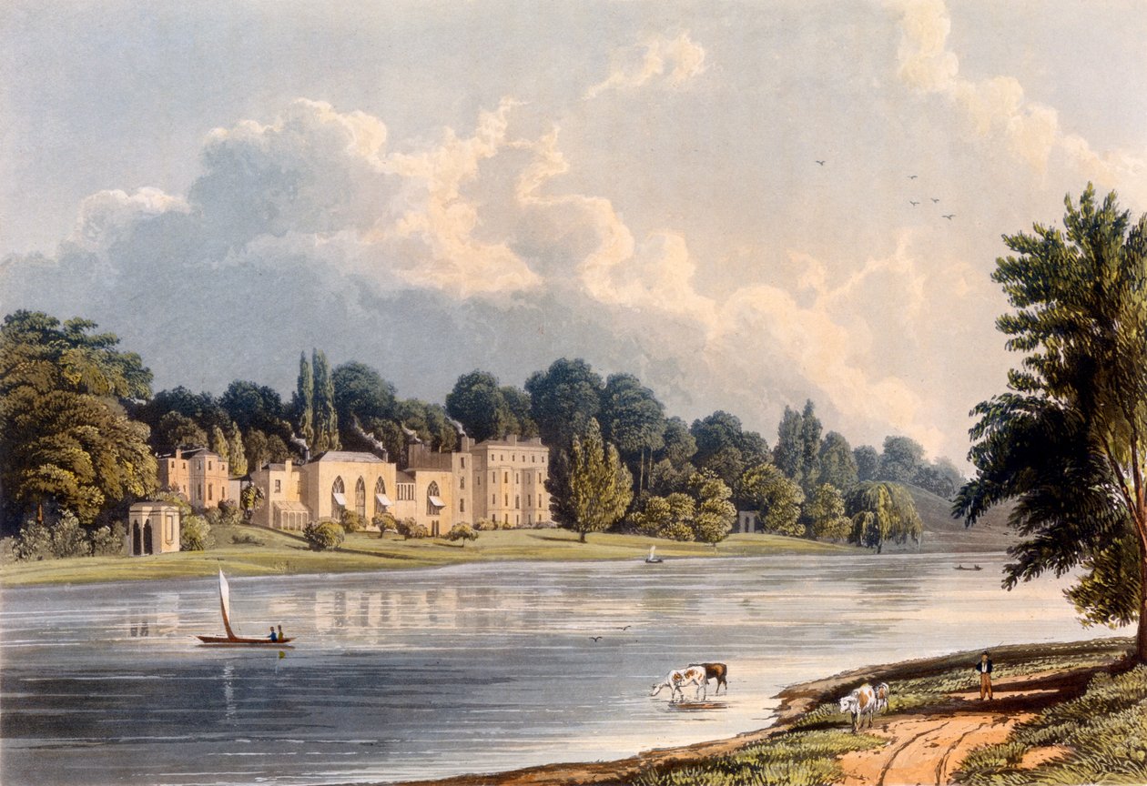 Papežova vila v Twickenham, 1828 od William Westall