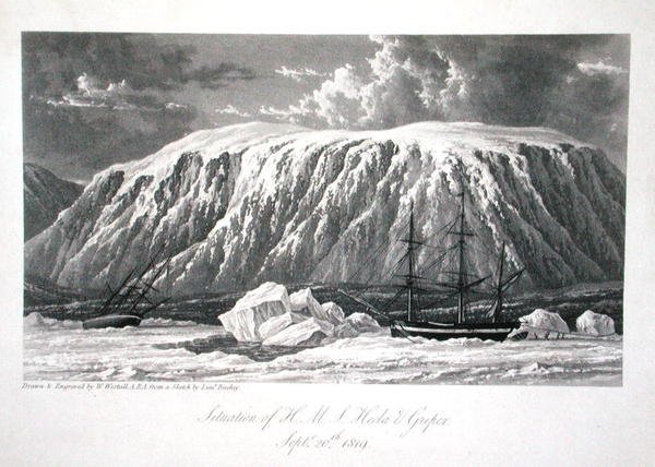 Situace H.M.S. Hecla & Griper, 20. září 1819, z 