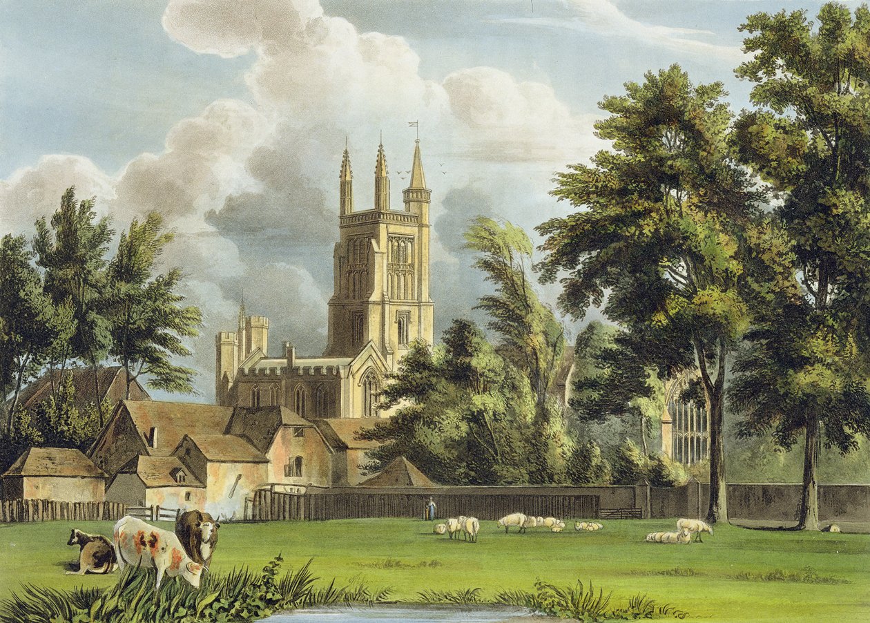 Winchester College from the Meadow, z 