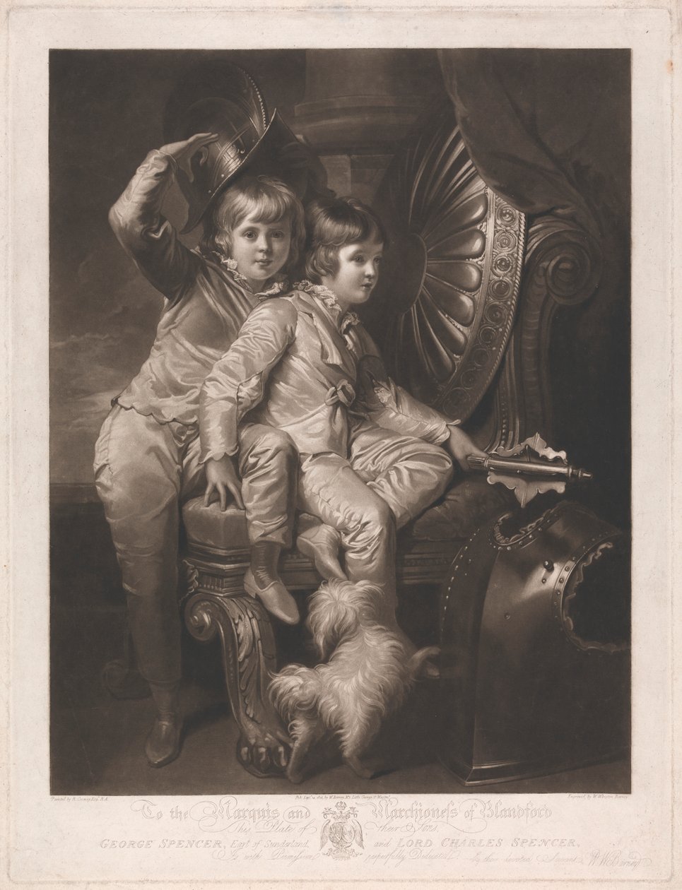 George Spencer, hrabě ze Sunderlandu, a lord Charles Spencer od William Whiston Barney