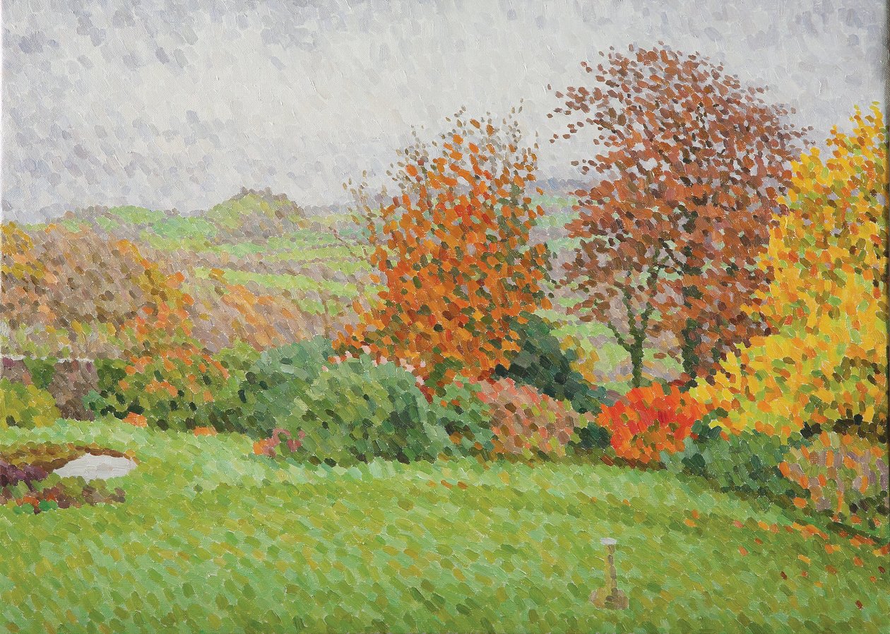 Podzimní krajina, déšť, 2007 (olej na plátně) od William Wilkins
