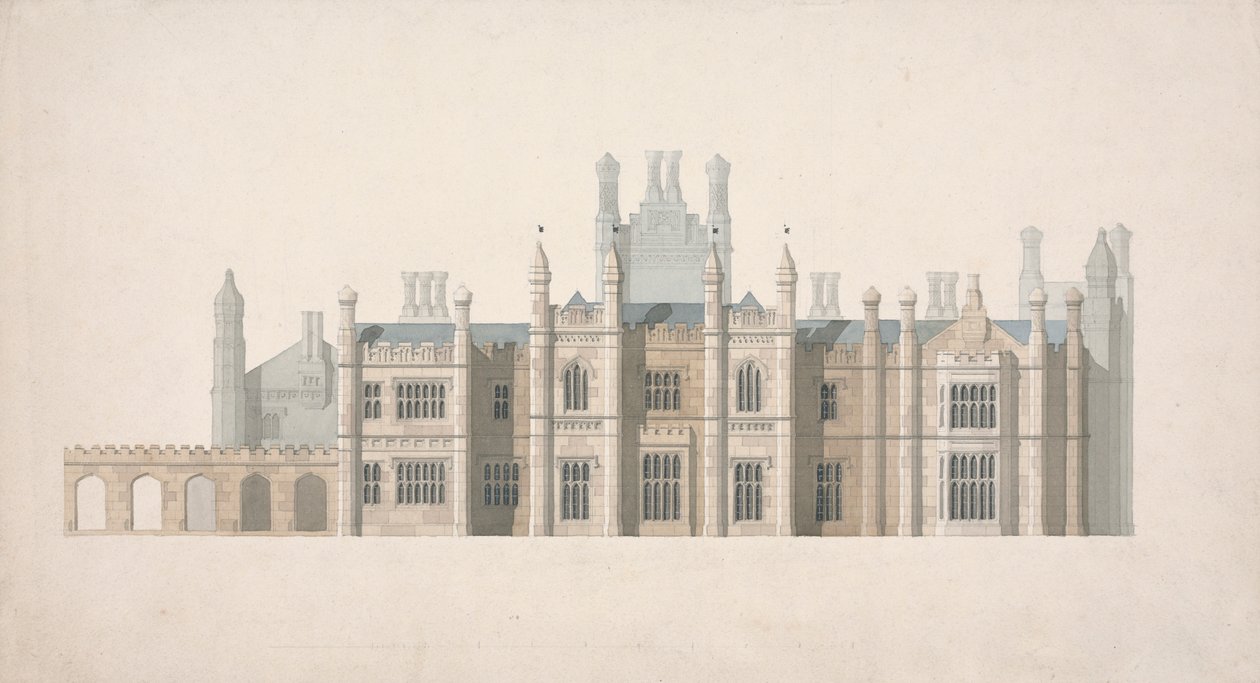 Povýšení navrženého designu pro Cambridge Colleges od William Wilkins