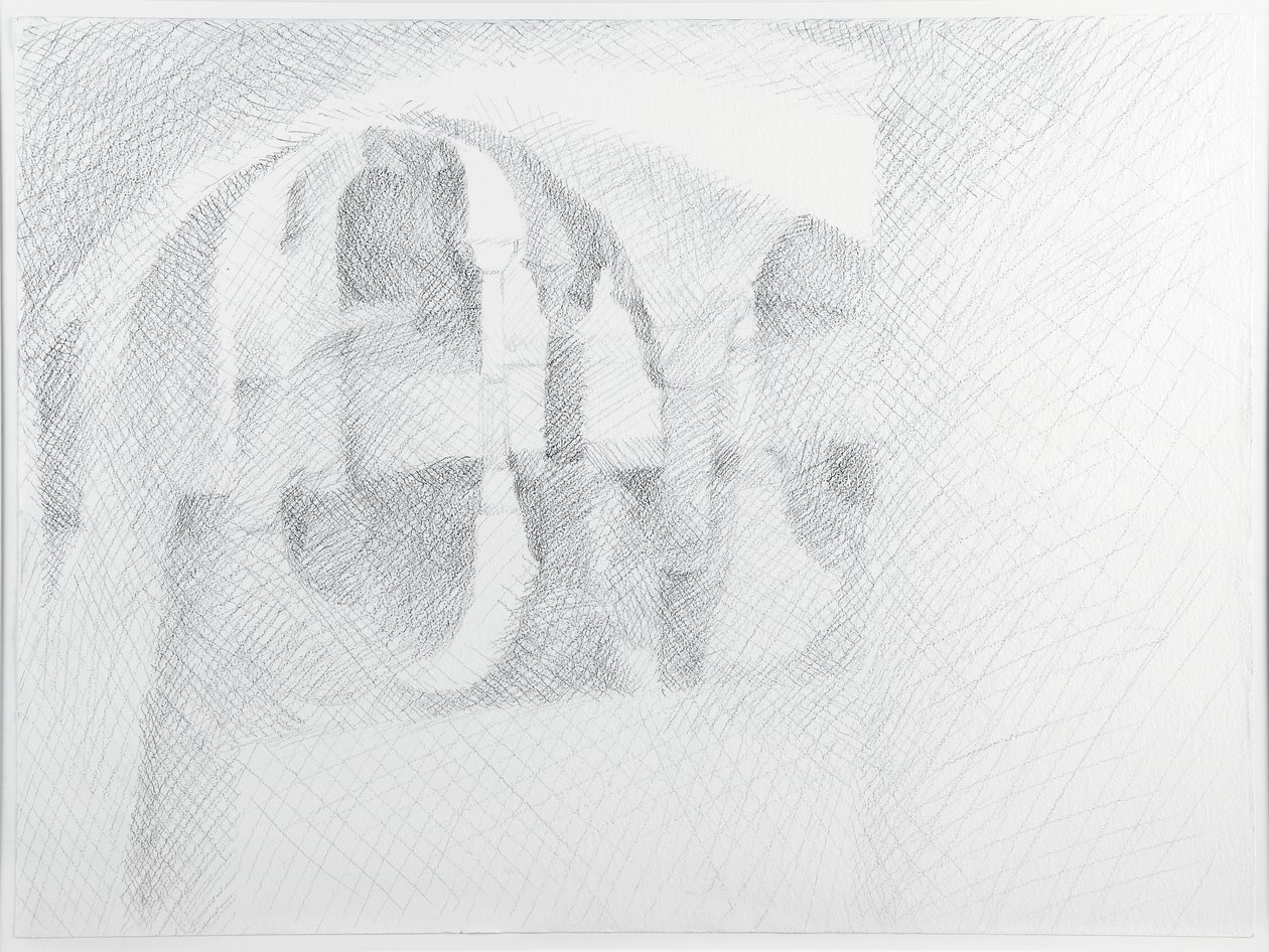 Flooded Crypt, San Zaccaria, Benátky, 2006 (tužka na papíře) od William Wilkins