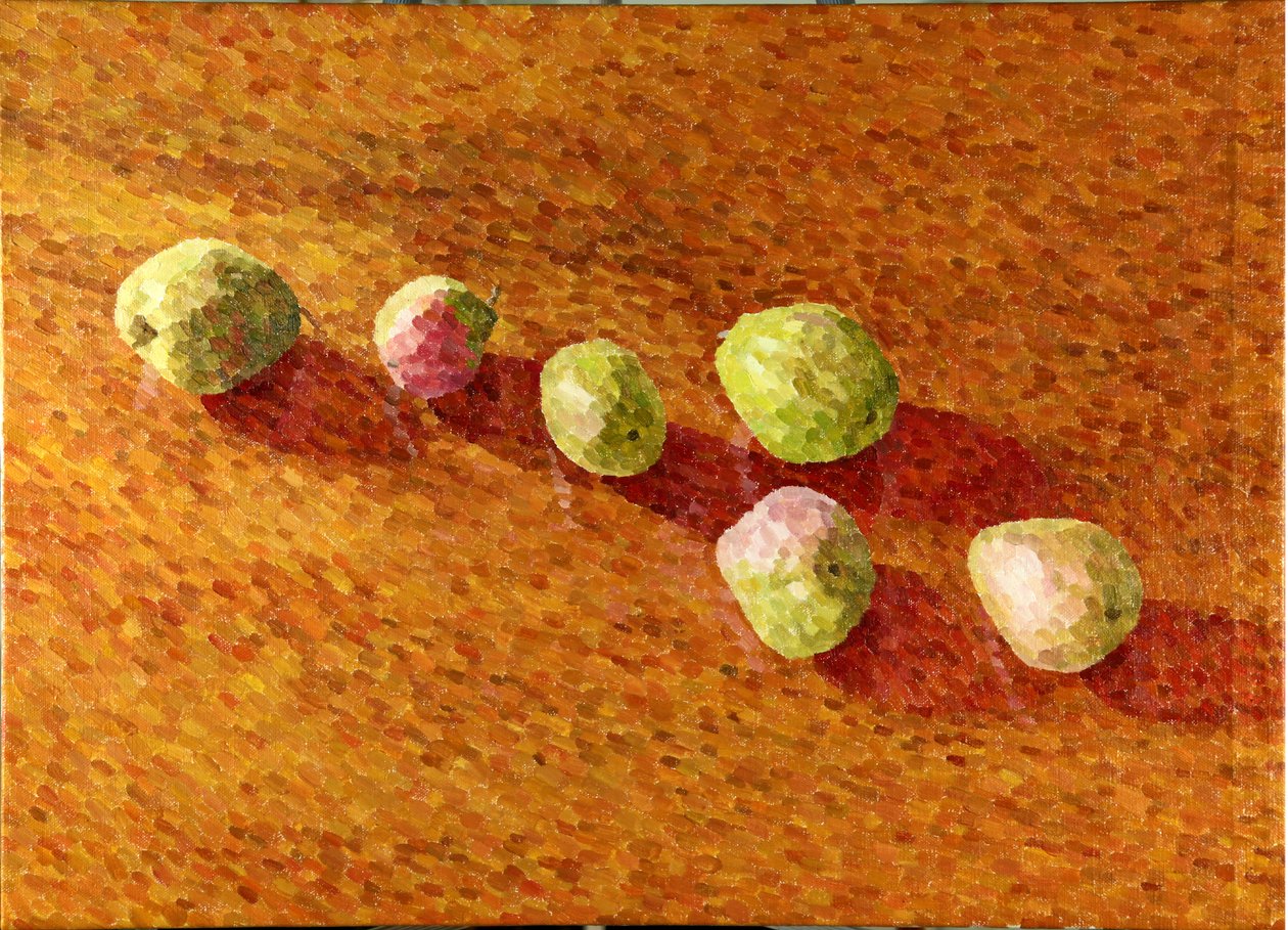 Still Life, Black Worcesters, 2013 (olej na plátně) od William Wilkins