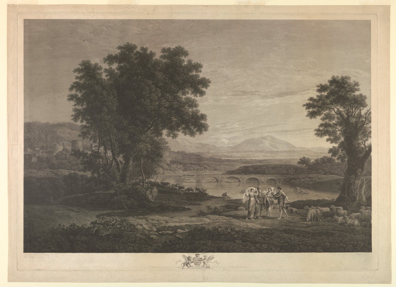 Jákob a Lában (Il Ponti) od William Woollett