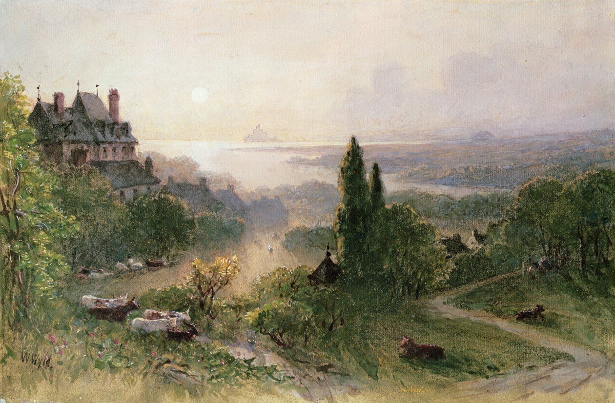 Krajina s velkým domem od William Wyld