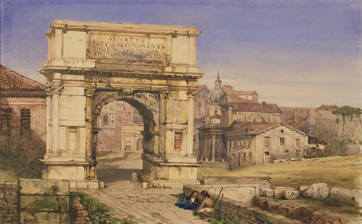 Titův oblouk, Řím (akvarel na papíře) od William Wyld