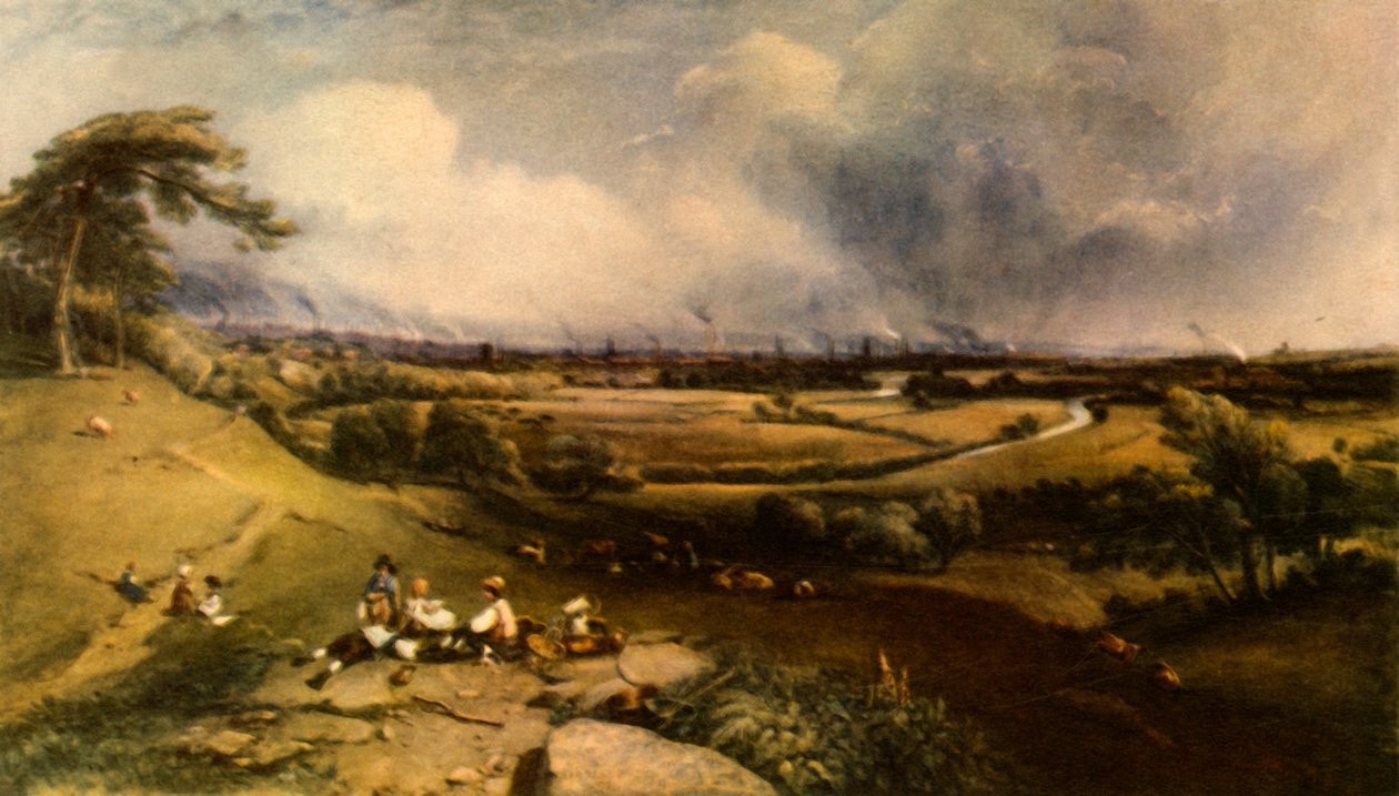 „Pohled na Manchester z Higher Broughton“, 1835, 1943. od William Wyld
