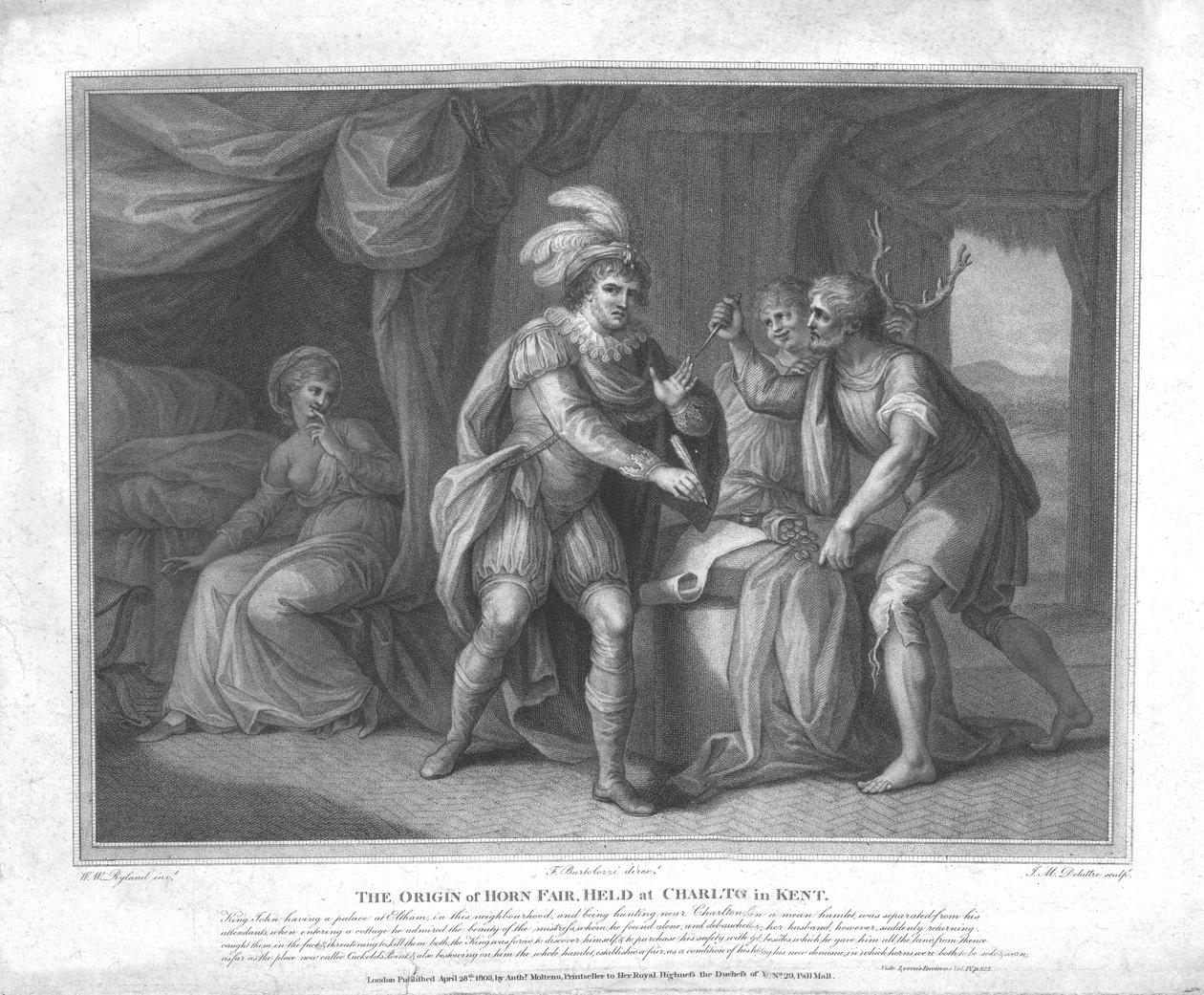 The Origin of Horn Fair, který se konal v Charlton v Kentu, c1803 od William Wynne Ryland
