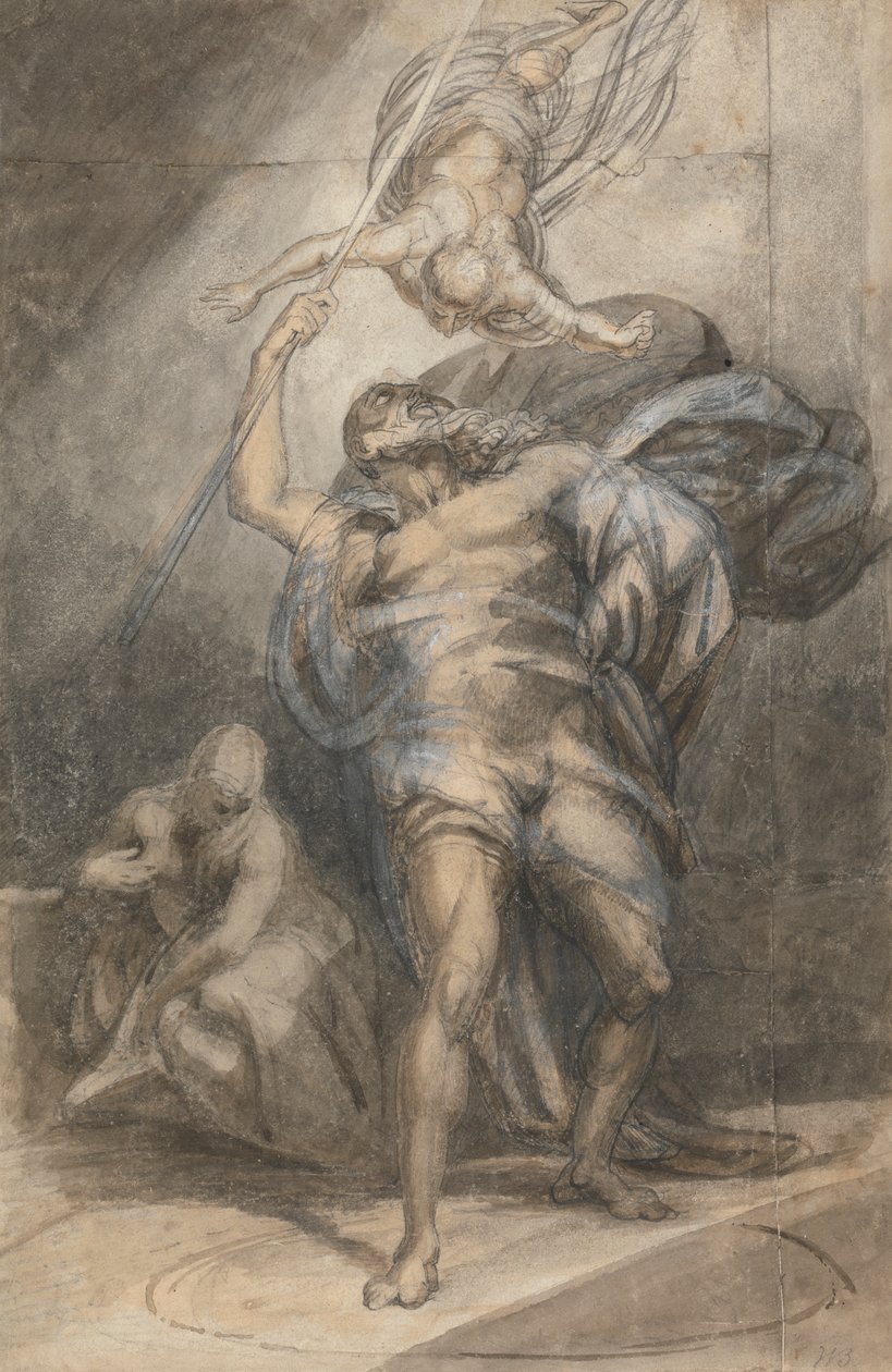 Prospero vyvolává Ariel od William Young Ottley