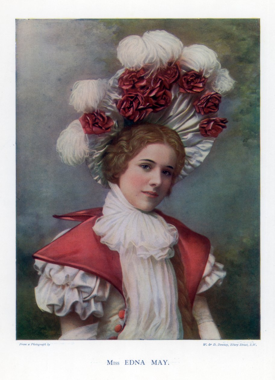 Edna May , americká herečka a zpěvačka, 1901. od William and Daniel Downey