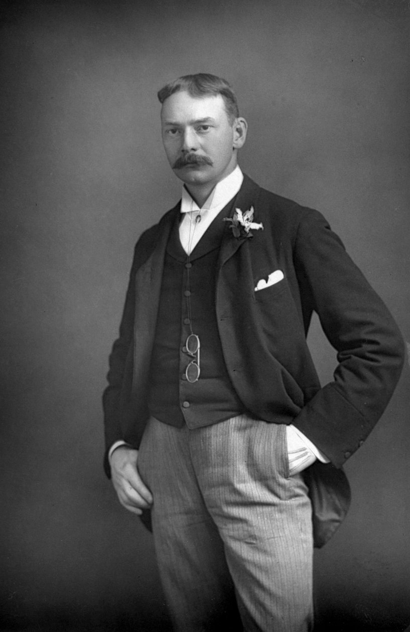 Jerome K. Jerome 1859-1927, anglický autor, 1893. od William and Daniel Downey