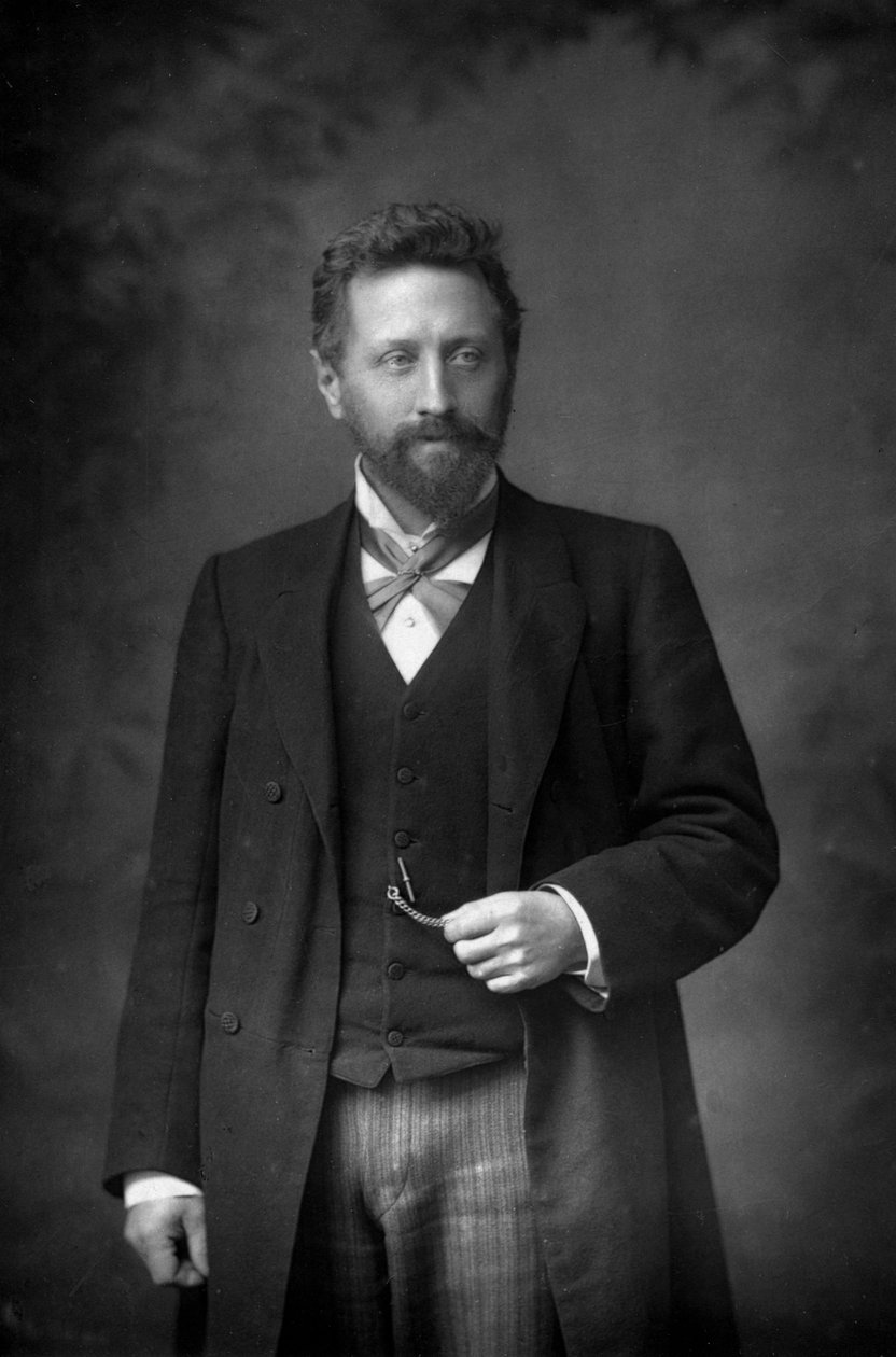 Profesor William Edward Ayrton 1847-1908, britský fyzik a elektrotechnik, 1893. od William and Daniel Downey