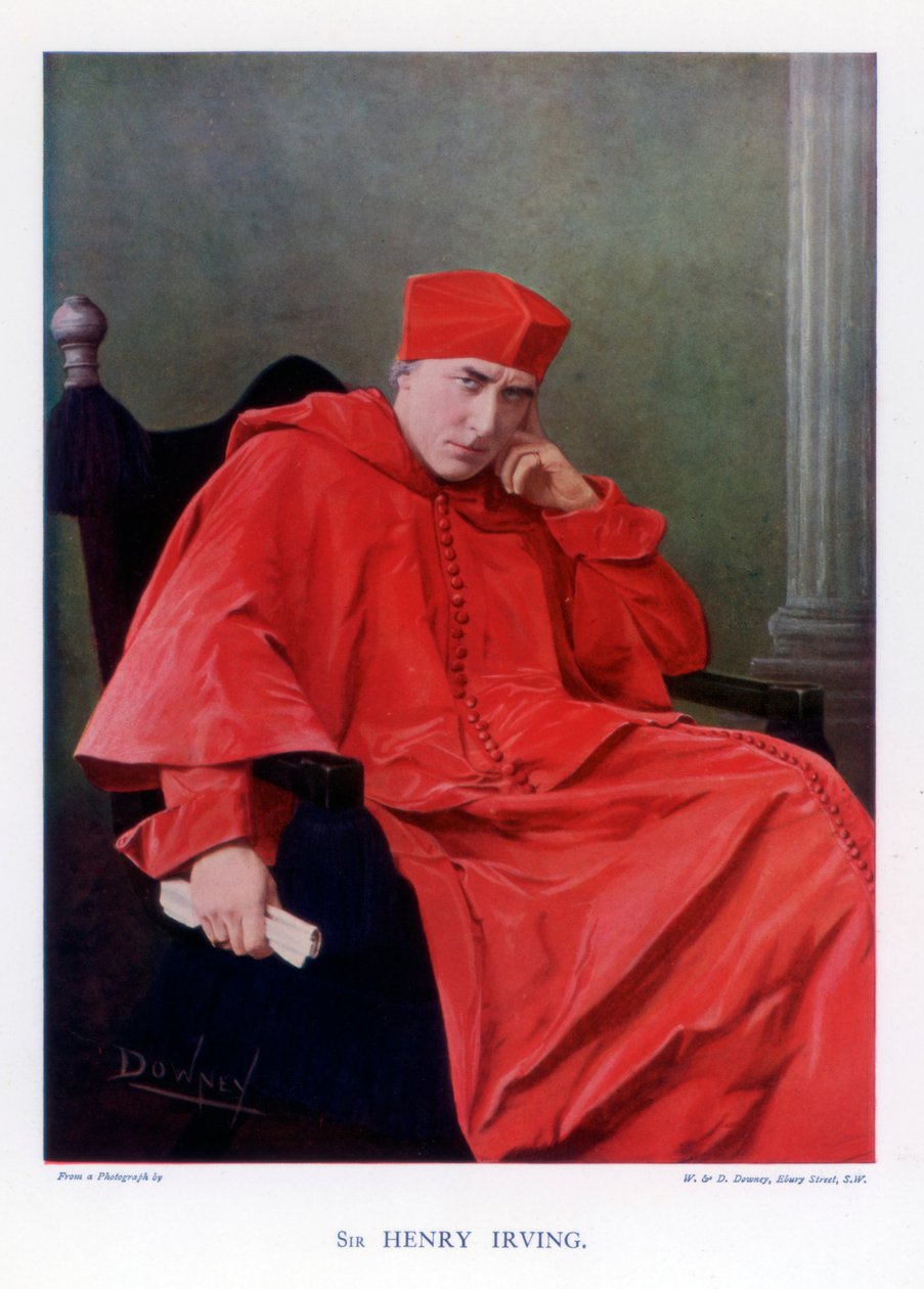 Sir Henry Irving, slavný britský divadelní herec viktoriánské éry, 1901. od William and Daniel Downey