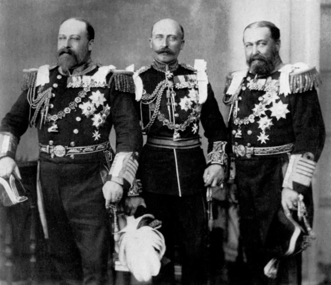 Princ z Walesu a jeho bratři na svatbě vévody z Yorku, 6. července 1893 1964 od William and Daniel Downey