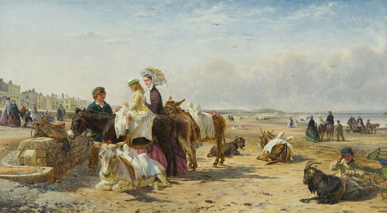 Weston Sands v roce 1864 (olej na plátně) od William and Havell Edmund Hopkins