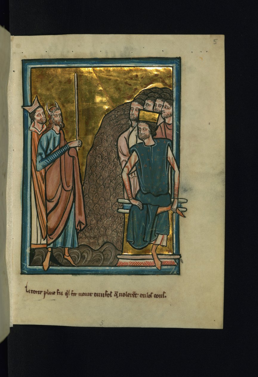 Třetí egyptský mor- komáři (Exodus 8-17) od William de Brailes