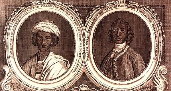 Job, syn Suleimana Dialla, velekněze Bondy v zemi Foota, Afrika a William Ansah Sessarakoo, syn Johna Bannishee Corrantee Ohinnee, z Annamaboe od William of Bath (after) Hoare