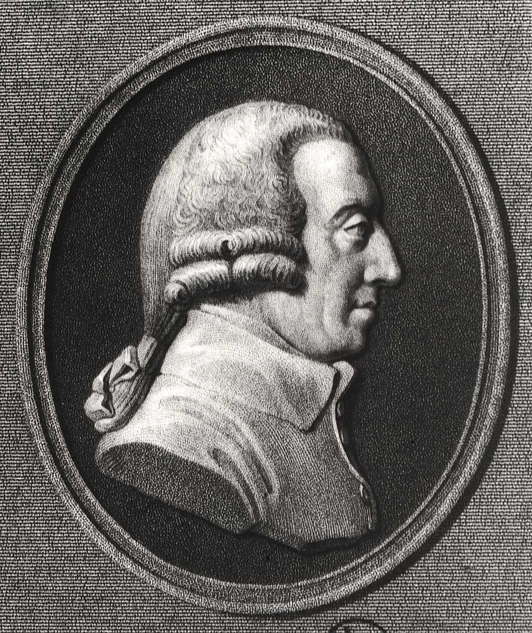 Portrét z medailonu Adama Smithe (1723-90) od William the Younger Holl