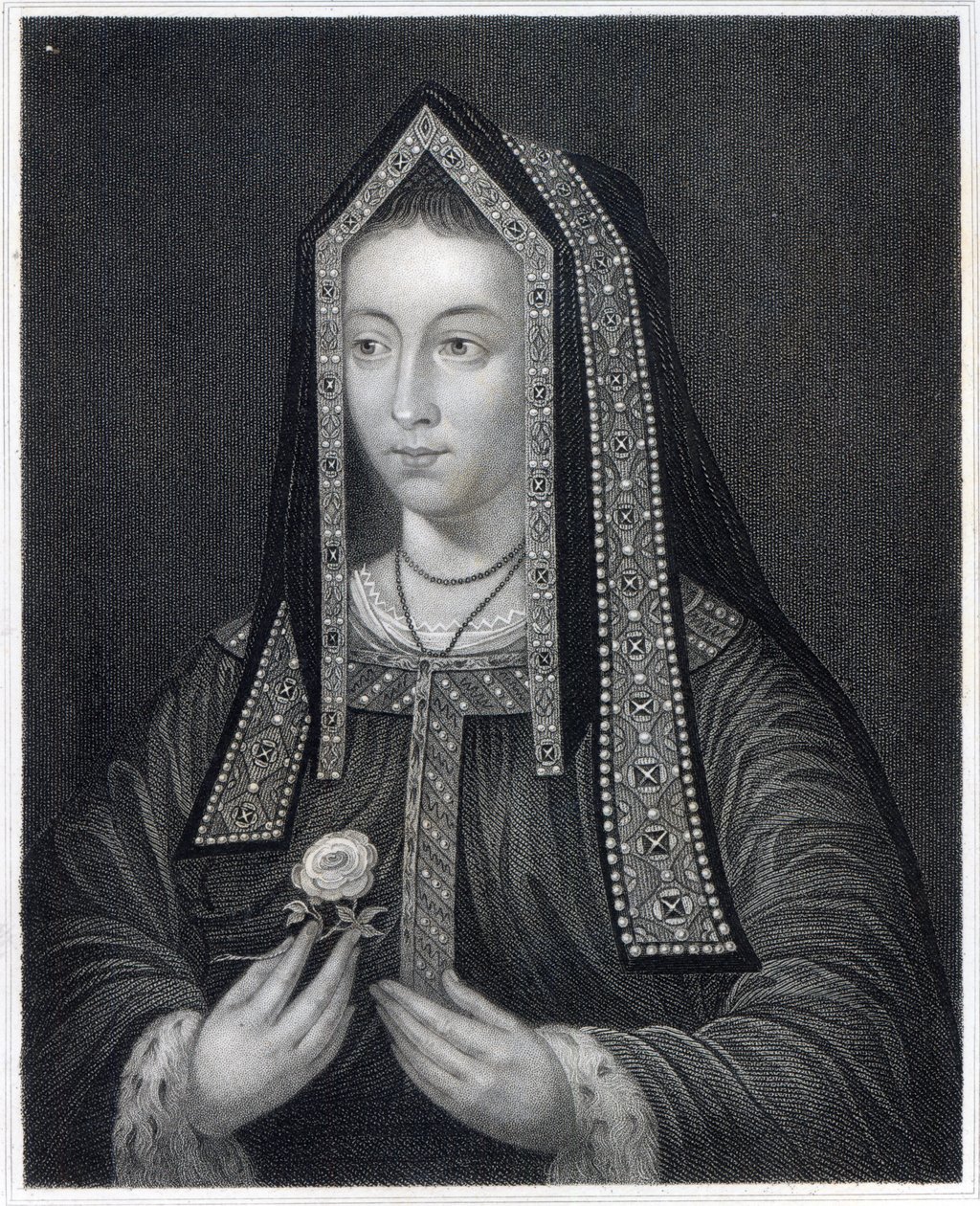 Portrét Alžběty z Yorku od William the Younger Holl